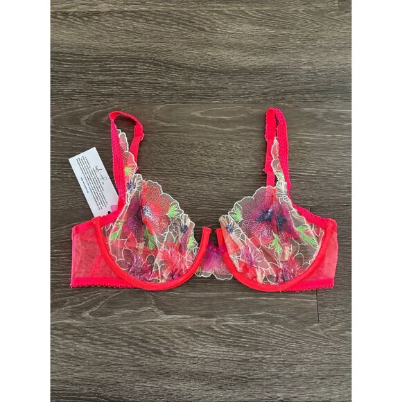 NWT For Love and Lemons Shimmer Zinnia Bra Size 30D - Picture 4 of 7
